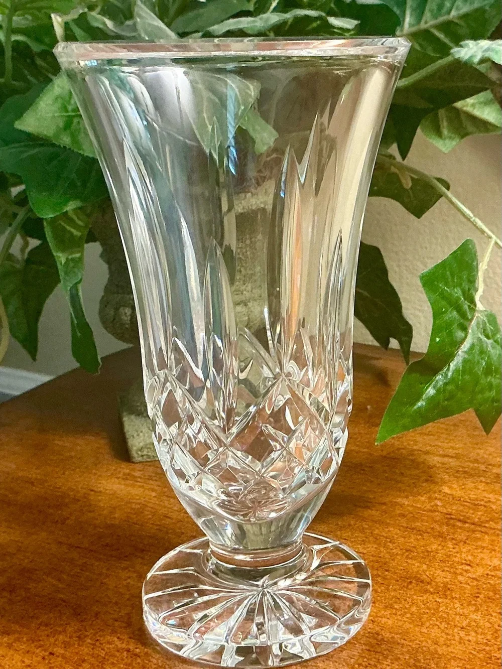 Waterford Lismore Pattern Crystal Vase 7”H